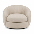 Poltrona Girevole in Tessuto Beige