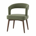 Sedia in tessuto con gambe in legno