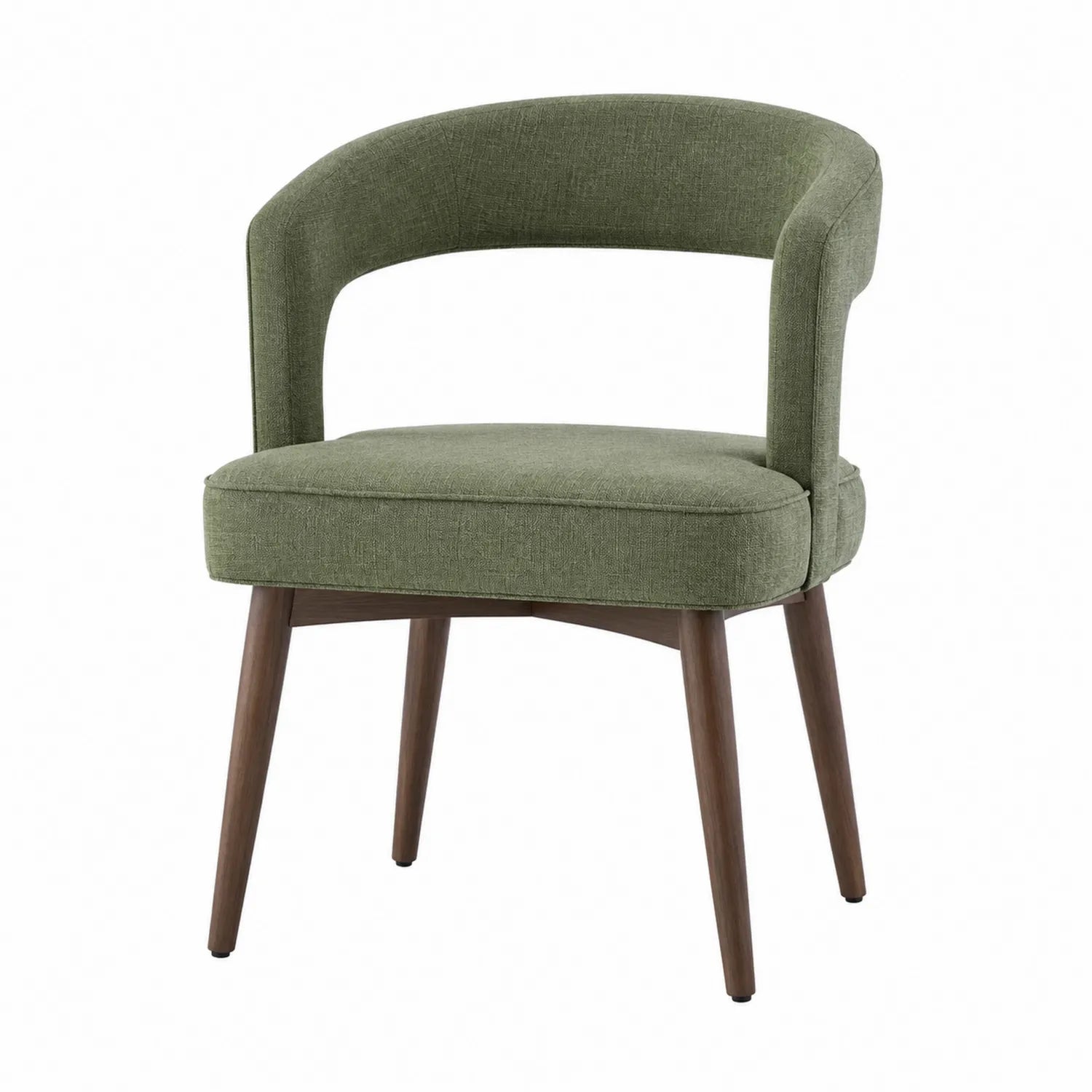 Sedia in tessuto con gambe in legno