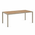 Tavolo da pranzo in metallo e legno per esterni 180x90x75 cm